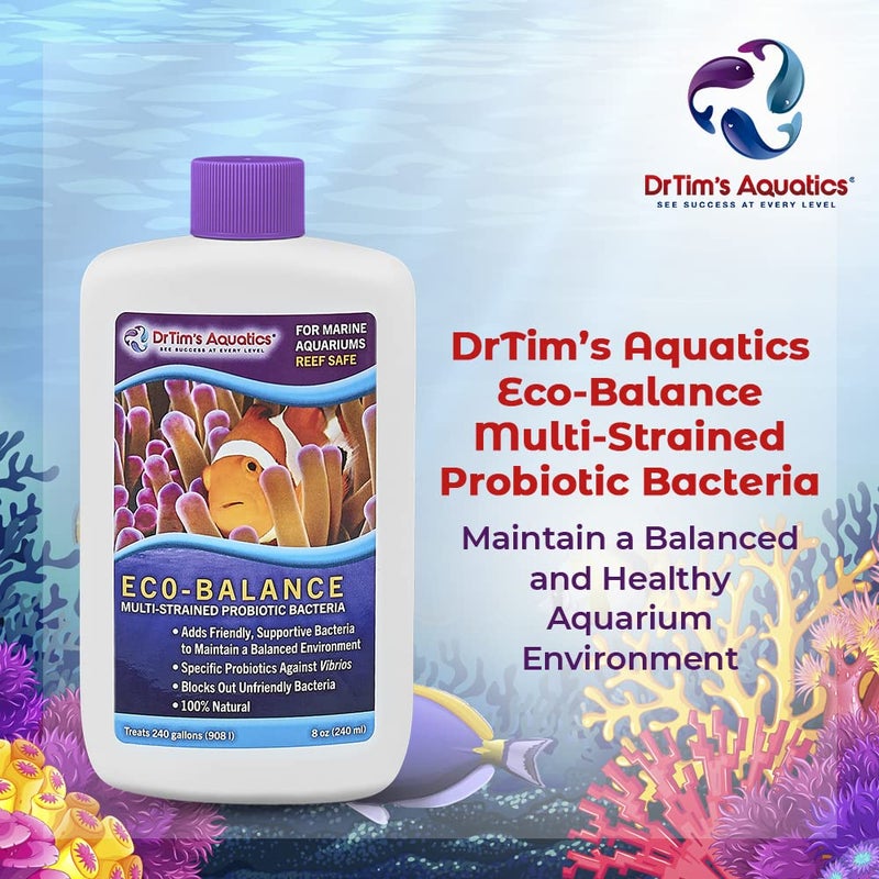 DrTim's Aquatics Eco-Balance for Reef Aquariums – Multi-Strained, Supportive Probiotic Bacteria to Maintain a Balanced Fish Tank Environment-16 oz. - Image 2
