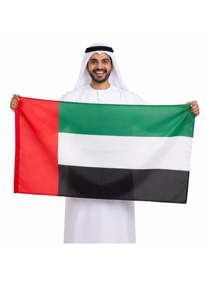 Spoil Your Wall Uae National Day Flag Outdoor Indoor – Fade Resistant Polyester Multicolour Size 150 x 300cm - Image 1