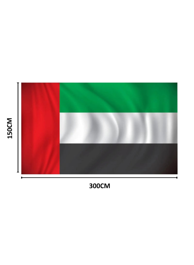 Spoil Your Wall Uae National Day Flag Outdoor Indoor – Fade Resistant Polyester Multicolour Size 150 x 300cm - Image 3