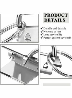 Y&D 100 Pcs Key Fob Hardware with Rings, Keychain Wristlet for Bag Wristlets Fabric/Ribbon/Webbing/Embossed and Other Hand Craf  - Image 3
