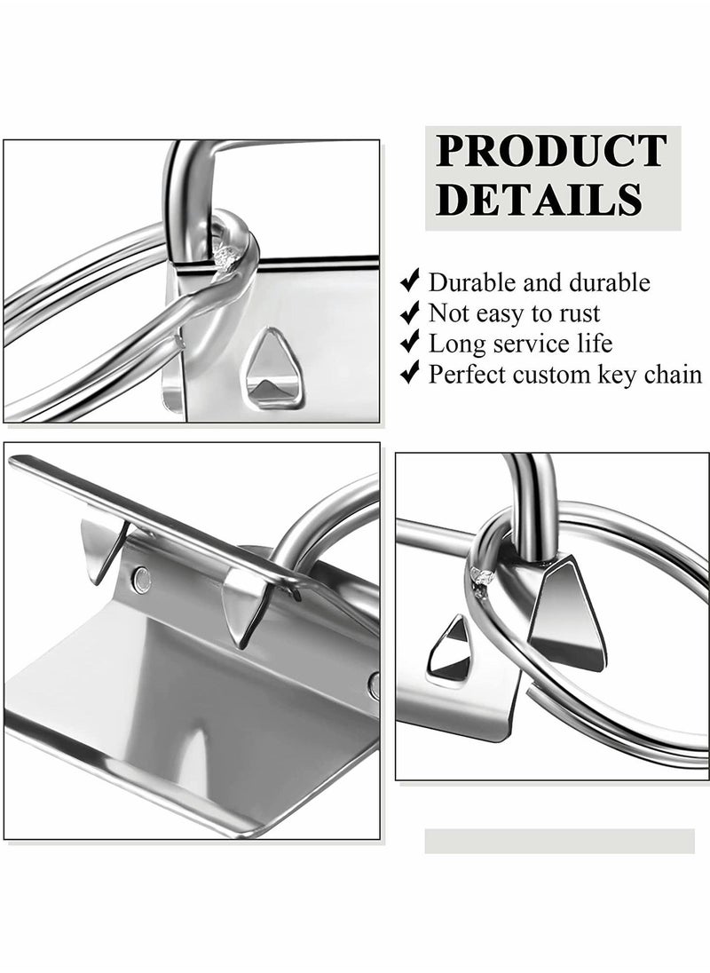 Y&D - 100 Pcs Key Fob Hardware with Rings, Keychain Wristlet for Bag Wristlets Fabric/Ribbon/Webbing/Embossed and Other Hand Craf - Image 1
