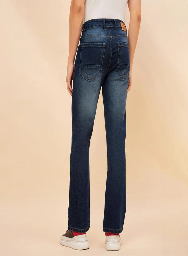 High Star  Mid Rise Whiskered Regular Fit Jeans for Men | Best Price UAE