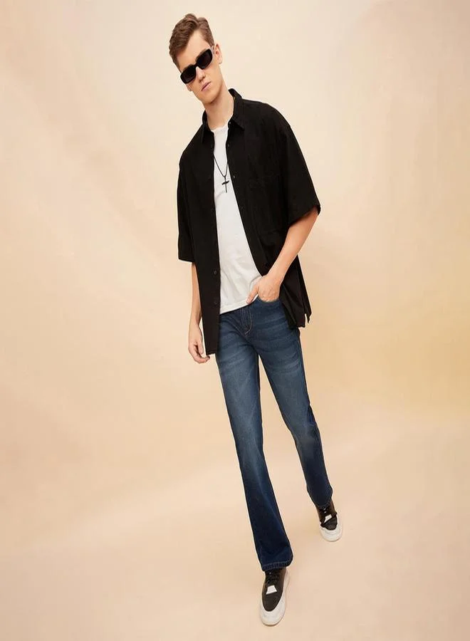 High Star  Mid Rise Whiskered Regular Fit Jeans for Men | Best Price UAE