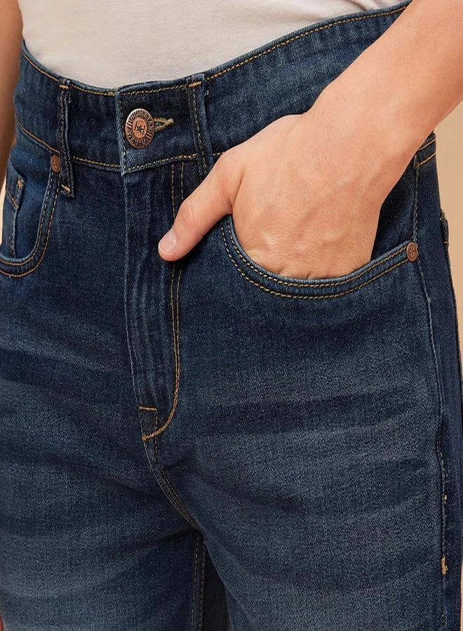 High Star  Mid Rise Whiskered Regular Fit Jeans for Men | Best Price UAE