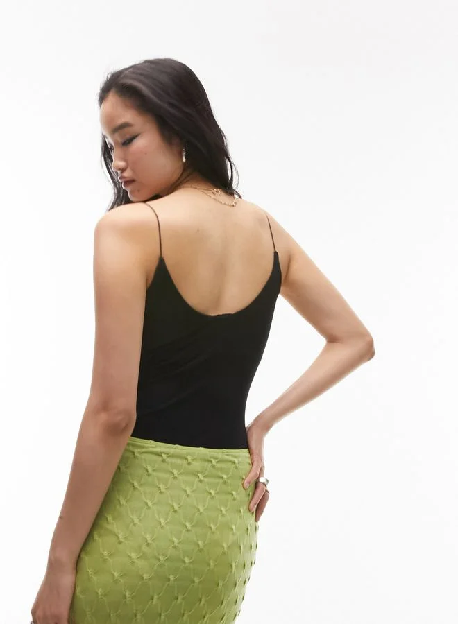 TOPSHOP Strappy Knitted Bodysuit