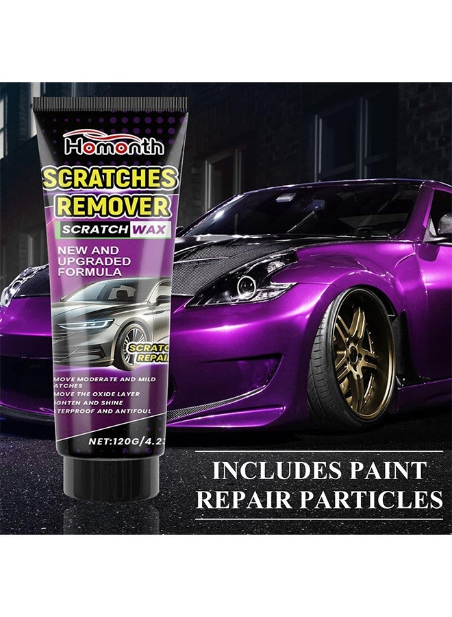 Homonth Scratches Remover ，Nano Sparkle Cloth Car Scratch Remover Set, 2025 Car Scratch Repair Paste Polishing Wax, Magic Nano Cleaning Cloth Automotive Cleaning Kit for Vehicles Paint Scratches Repair 120g - Image 3