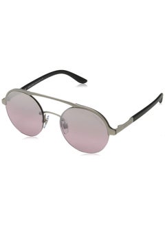 Ar604530367E Sunglasses Matte Silver Wpink Mirror Silver Gradient Lens 49Mm