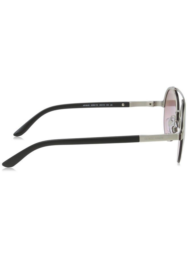 GIORGIO ARMANI - Ar604530367E Sunglasses Matte Silver Wpink Mirror Silver Gradient Lens 49Mm - Image 1