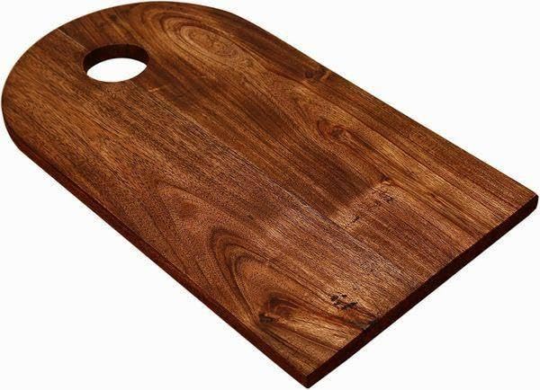 Wooden Palm Wooden Palm Acacia Wood UShaped Brown Wooden Chopping Board Cutting Board for Vegetables Meat Fish Fruit and Cheese 16 x 9 Inch  - Image 2