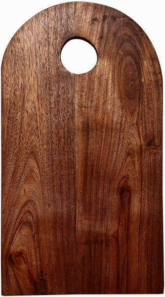 Wooden Palm Wooden Palm Acacia Wood UShaped Brown Wooden Chopping Board Cutting Board for Vegetables Meat Fish Fruit and Cheese 16 x 9 Inch  - Image 4