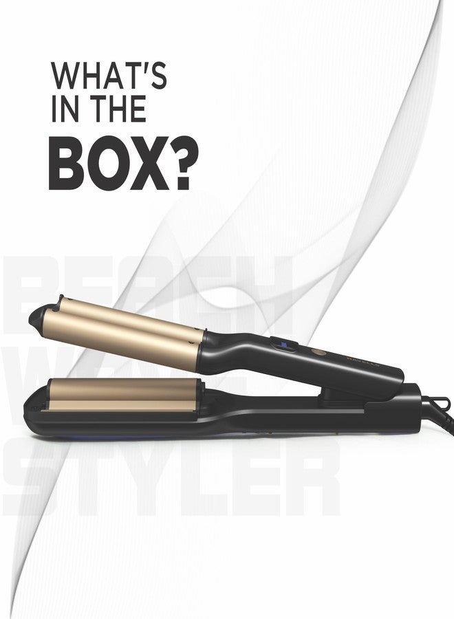 هافلز مكواة تصفيف الشعر هافيلز بيتش ويف مع أسطوانة مطلية بالسيراميك | إعدادات درجة حرارة قابلة للتعديل مع تحكم في درجة الحرارة | سلك دوار 360 درجة مع حلقة تعليق | ضمان المصنّع لمدة سنتين | HS4000 (أسود) - Image 2