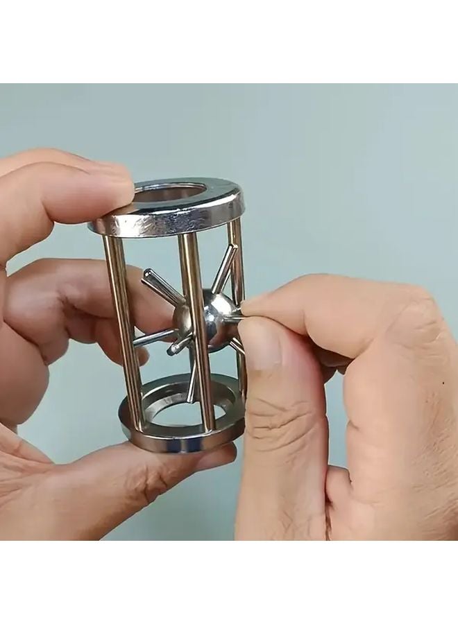 1pc Stainless Steel Puzzle Ball Brain Teaser Game For Adults Teens Intellectual Challenge Gift - Image 4