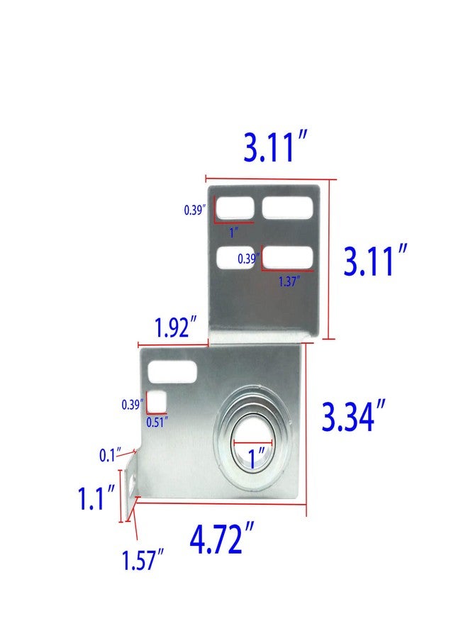Xadnitu End Bearing Plates Brackets, Garage Door Parts Torsion Spring Residential Bracket with Bearings 3 3/8 Inch, for 2" Track Wood or Steel Doors (Pair) - Image 2