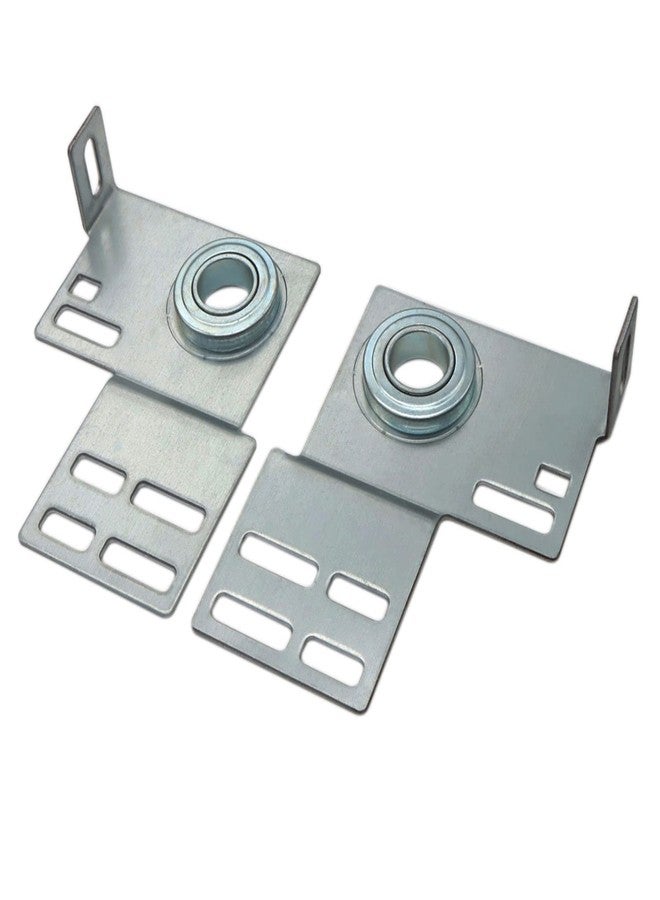 Xadnitu End Bearing Plates Brackets, Garage Door Parts Torsion Spring Residential Bracket with Bearings 3 3/8 Inch, for 2" Track Wood or Steel Doors (Pair) - Image 1