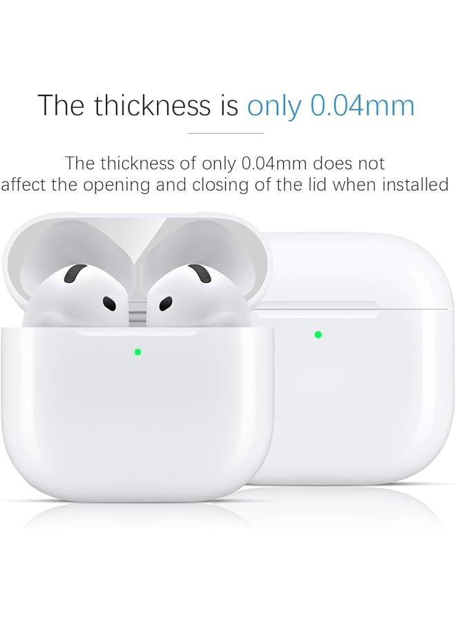 erorex Dust Guard For Airpods 4 Case Box Metal Sticker Protection Film Dust Proof Metal Cover For Airpods 4Rd Generation Ultra Slim Luxurious Looking Protect From Iron Metal Shavings - Image 4