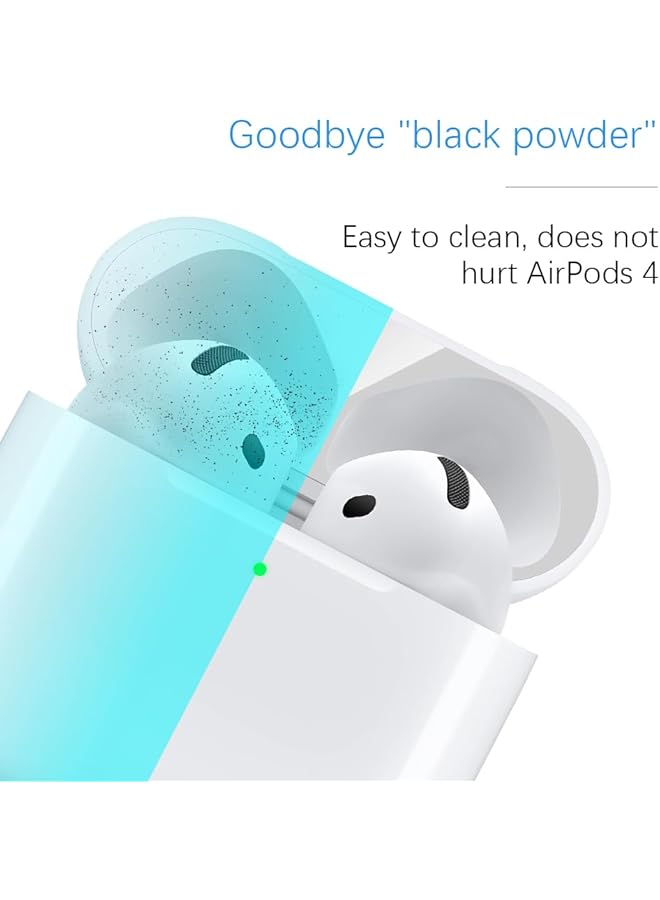 erorex Dust Guard For Airpods 4 Case Box Metal Sticker Protection Film Dust Proof Metal Cover For Airpods 4Rd Generation Ultra Slim Luxurious Looking Protect From Iron Metal Shavings - Image 3