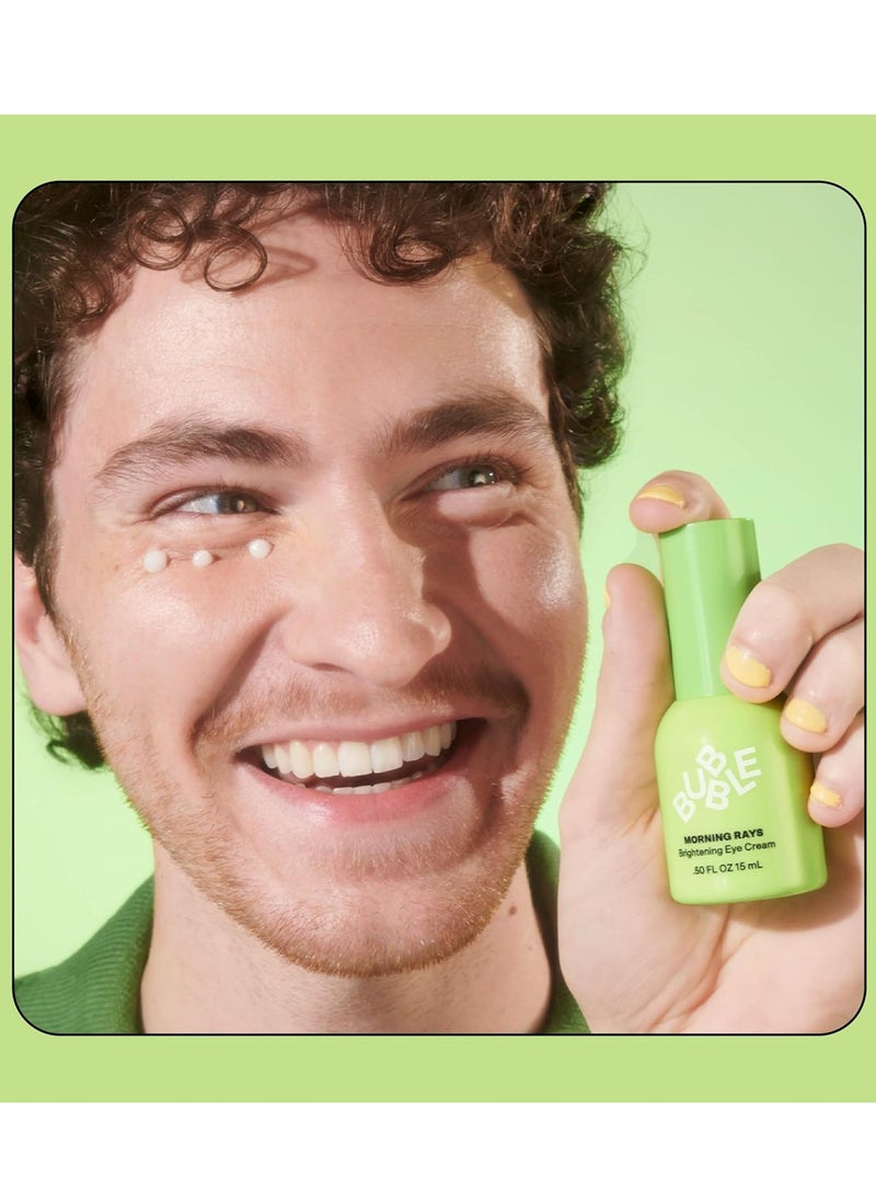 Bubble - Skincare Morning Rays Brightening Eye Cream - Vitamin C Under Eye Cream for Dark Circles & Puffiness - Enriched with Green Tea Extract to Calm, Protect & Soothe Skin (15ml) - Image 1