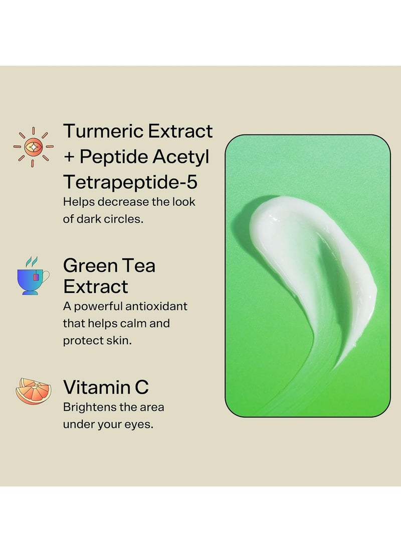 Bubble - Skincare Morning Rays Brightening Eye Cream - Vitamin C Under Eye Cream for Dark Circles & Puffiness - Enriched with Green Tea Extract to Calm, Protect & Soothe Skin (15ml) - Image 1