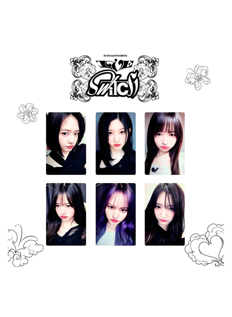 NIBEMINENT 6 Pcs Kpop IVE - IVE SWITCH Lomo Cards Card For Fans Collection Gifts