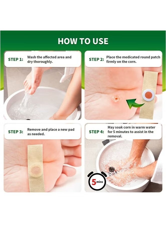 Sumifun 54 Pcs Corn Remover Pads – Foot Care Plaster for Corns, Calluses, Blisters & Heel Rubbing – Pain Relief Treatment  - Image 4