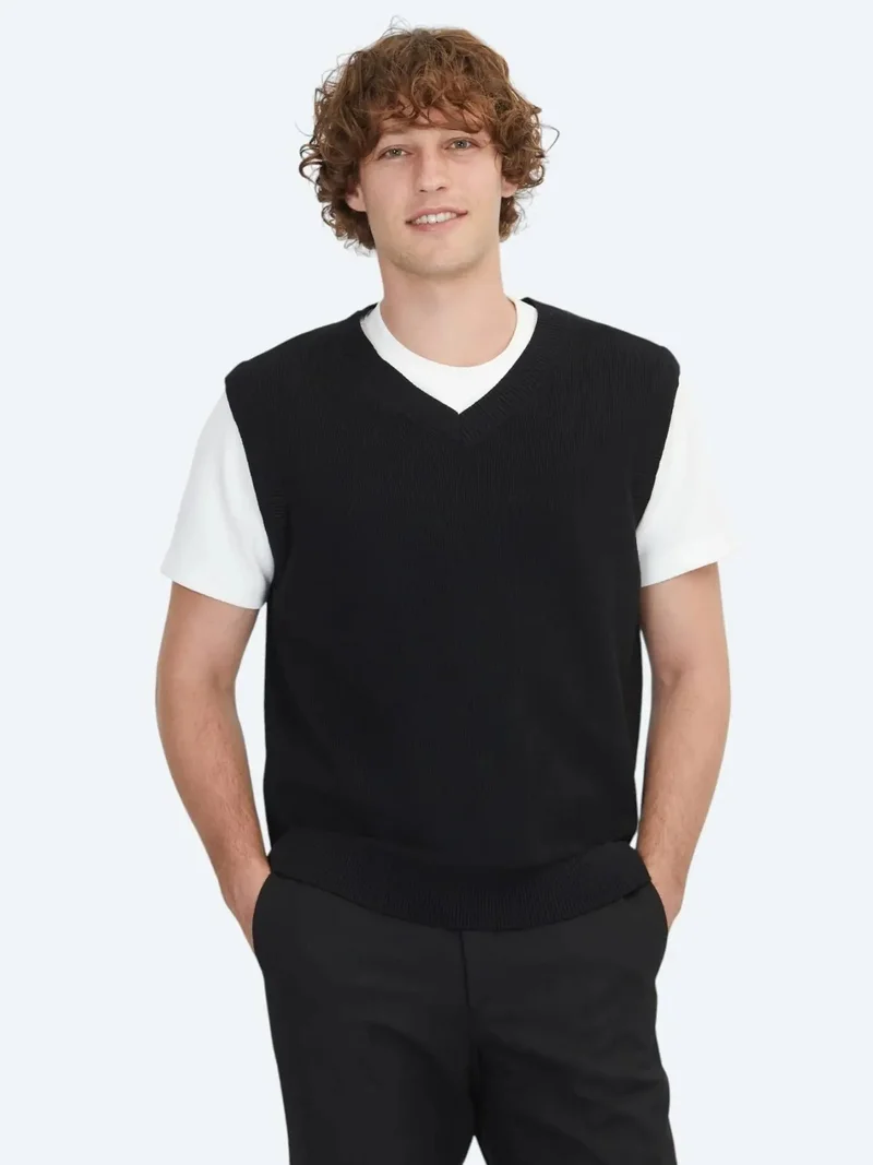 Kip Black Sweater Vest