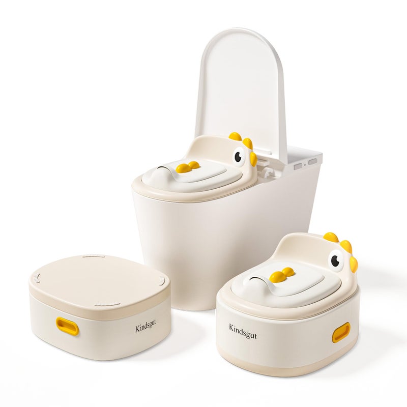 Kindsgut Toddler Toilet Potty Chair for Toddlers 1-7, Kids Potty Training Seat, 3-in-1 Potty Chair for kids Portable Removable Seat with Sturdy Step Stool, Standalone Potty Chair for Toddlers - Image 1