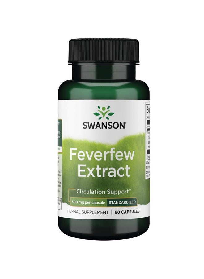 Swanson Feverfew Extract 500 Milligrams 60 Capsules - Image 1