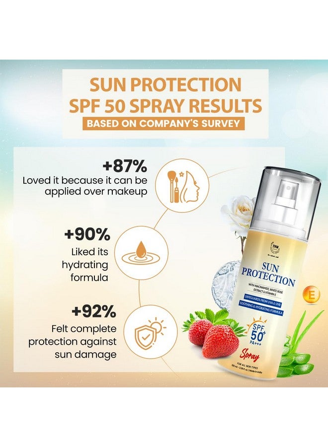 Generic TNW-THE NATURAL WASH Sunscreen Spray | Face & Body Sunscreen for Men & Women | SPF 50 with Niacinamide & White Rose Extract | For Sun Protection Against UVA/UVB | With SPF 50 & PA+++  - Image 2