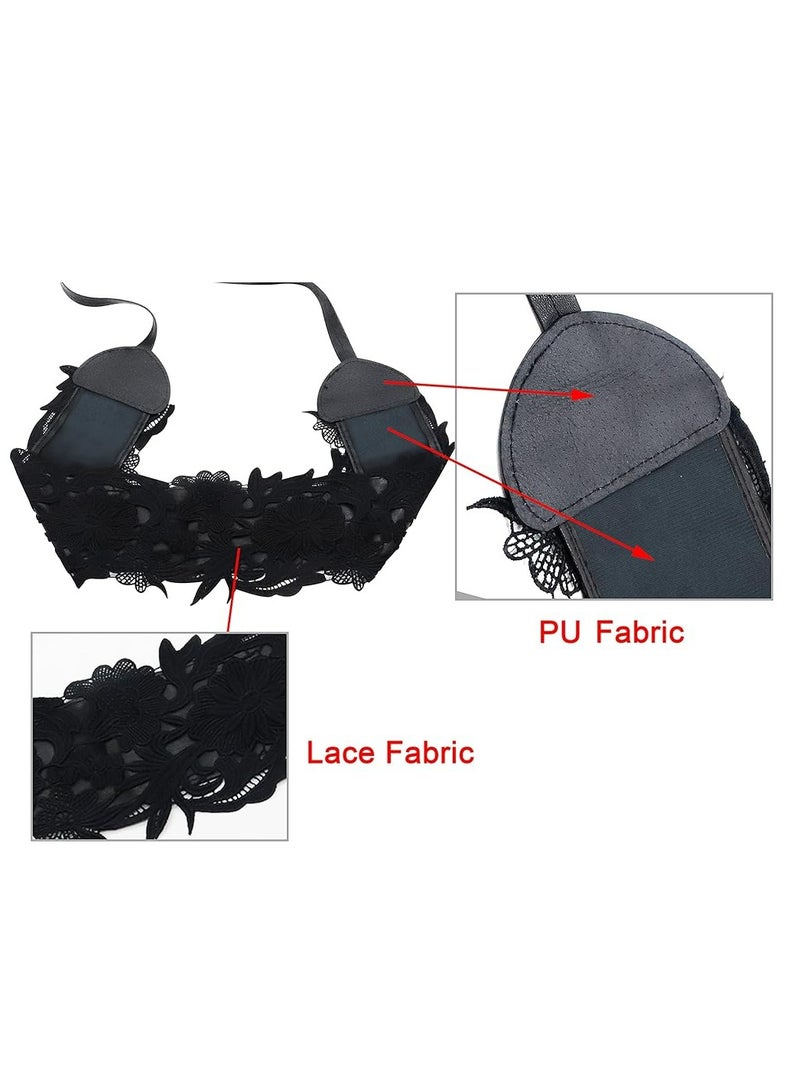 أوزيغالور أحزمة جلد صناعي نسائية من الدانتيل الصناعي ملفوفة حول حزام أوبي حول الخصر بوهو باند عريض - Image 5