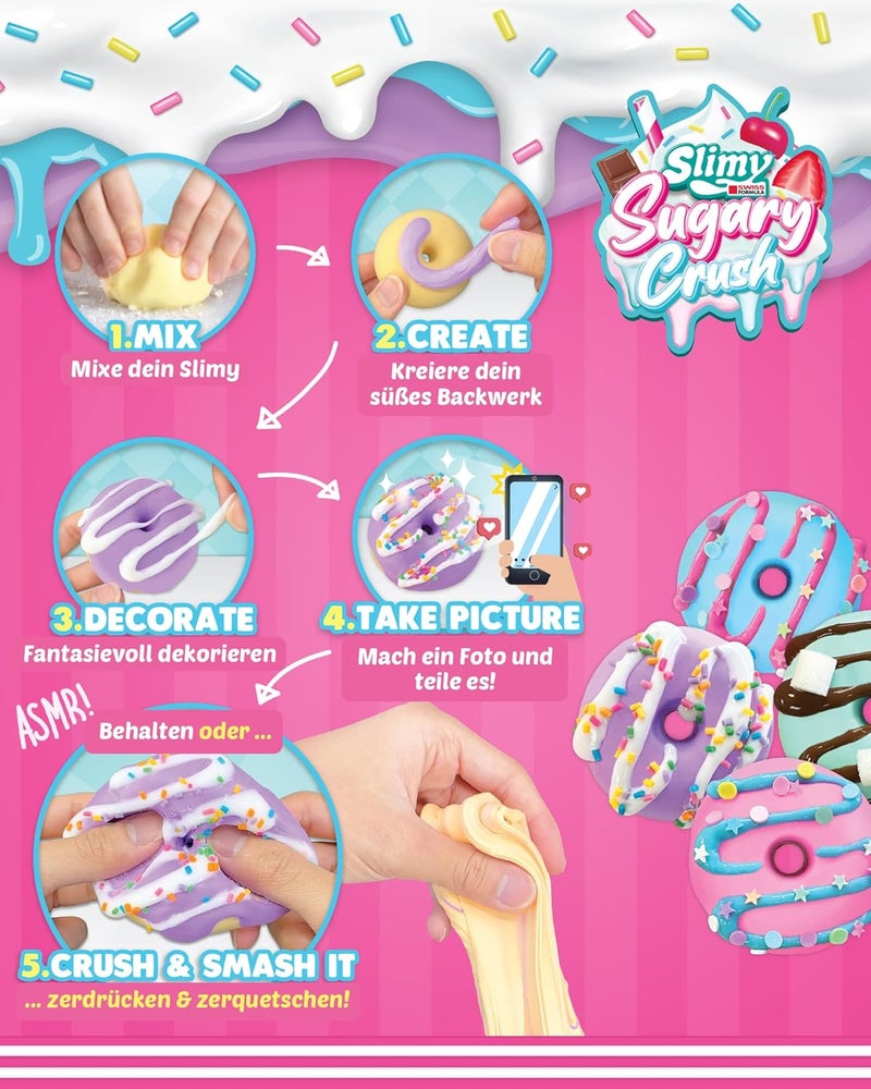 Slimy Sugary Crush - Dooonuts, Slime and Clay Creative Set, Baking Game for Mixing, Shaping and Decorating, Creative Design for Children - Image 4