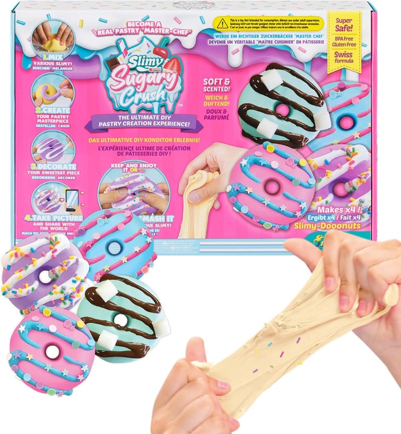 Slimy Sugary Crush - Dooonuts, Slime and Clay Creative Set, Baking Game for Mixing, Shaping and Decorating, Creative Design for Children - Image 1