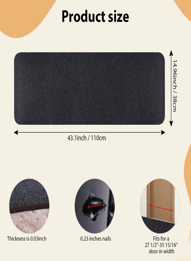 Oroonoko Carpet Protector for Pets Cat Carpet Protector for Doorway, Anti Scratch Under Door Cat Scratch Protector Mat, Easy to Cut Plastic Stopper (Grey, 3.6FT-Felt 1 Pack) - Image 3