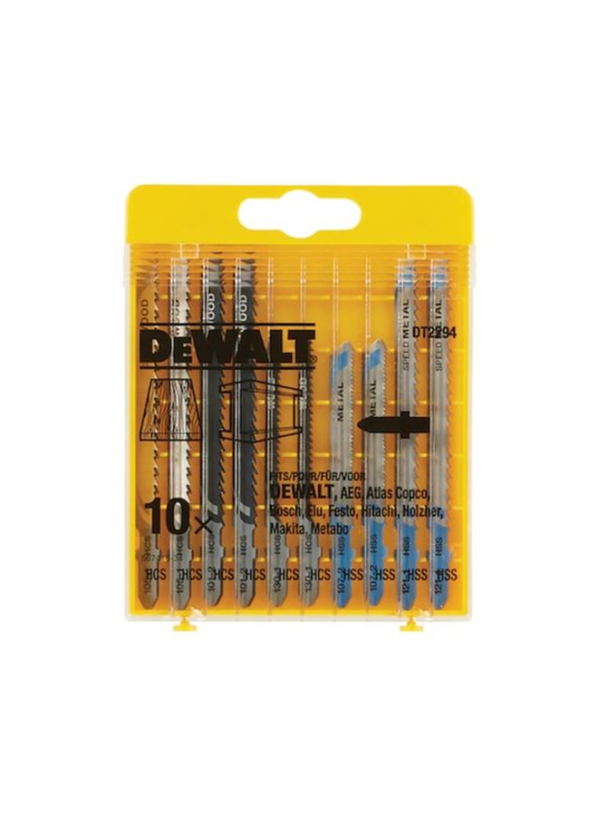 DEWALT 10-Piece T-Shank Design Metal and Wood Cutting Jigsaw Blade Set Multicolor DT2294-QZ - Image 4
