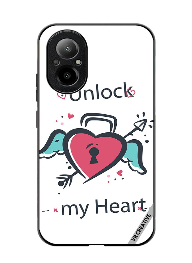 VR CREATIVE - Protective Case Cover For Realme C67 4G Unlock My Heart Design Multicolour - Image 1