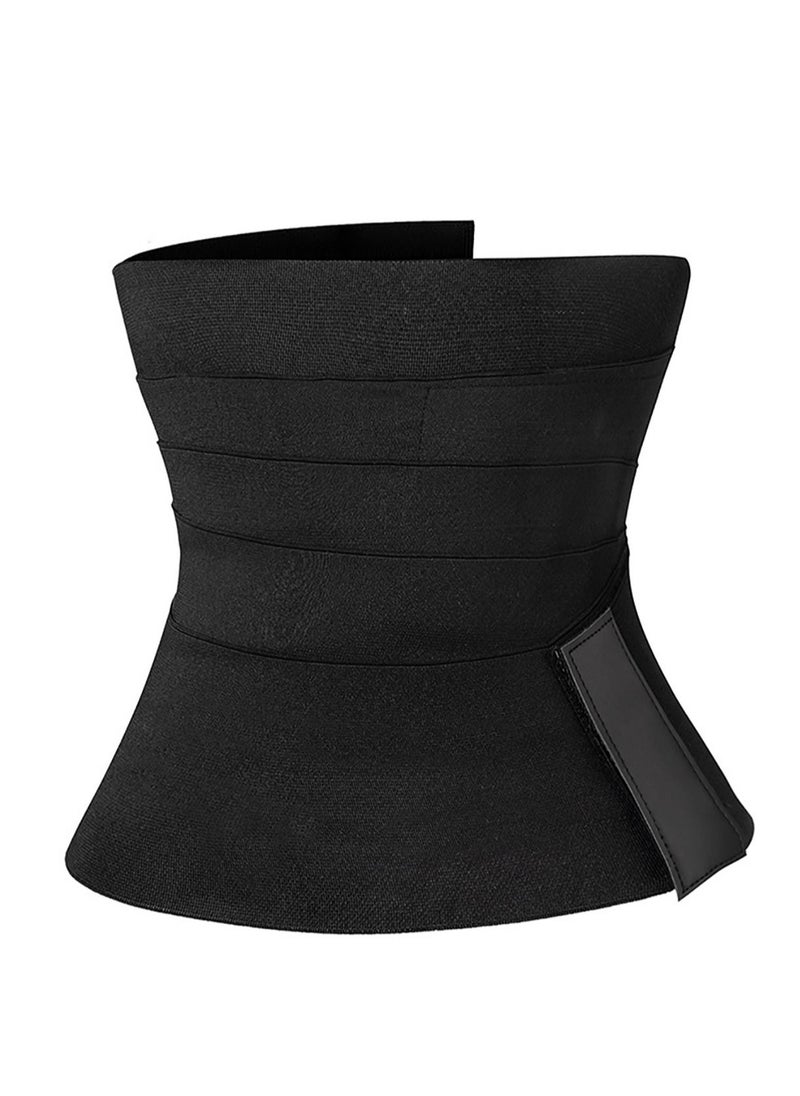 KASTWAVE Women Slimming Tummy Wrap Belt, Adjustable Comfortable Back Braces for Lower Back Pain Relief (Black)  - Image 3