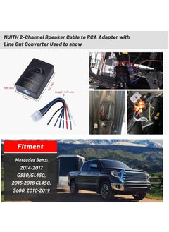 Generic Car Stereo Hight to Low Converter, 2 Channel Line Output Convertor with Remote Turn On RCA Car Line Converter Output Adapter - Black  - Image 5