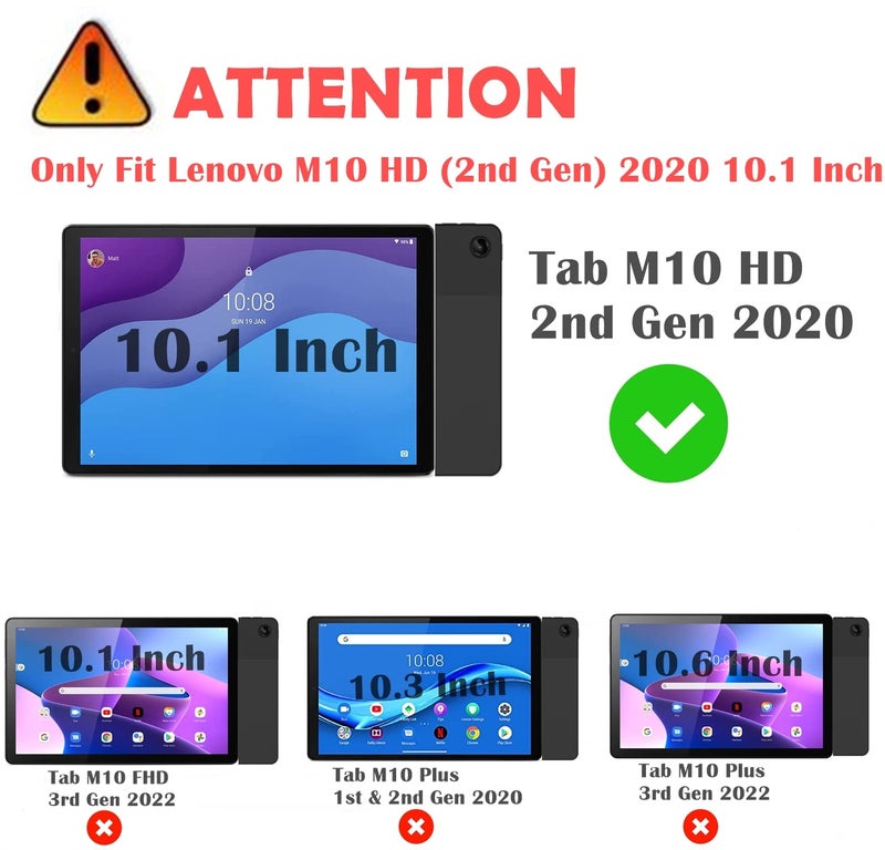 ProElite Sleek Smart Flip Case Cover for Lenovo Tab M10 HD 2nd Gen TB-X306X / Smart Tab M10 HD 2nd Gen TB-X306F, Hippy - Image 2