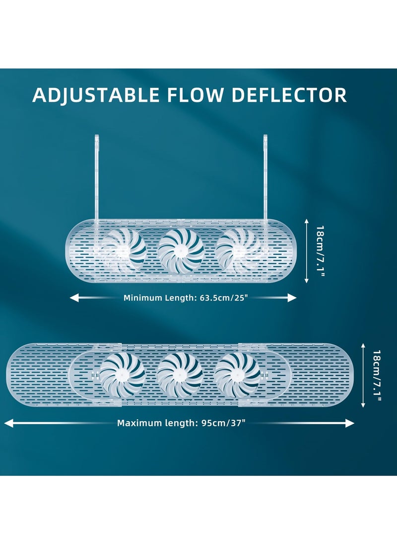 Adjustable AC Vent Deflector with Mini Fans, Enhance Indoor Airflow and Comfort, Anti-Direct Blowing Shield for Split Air Conditioners - Image 5
