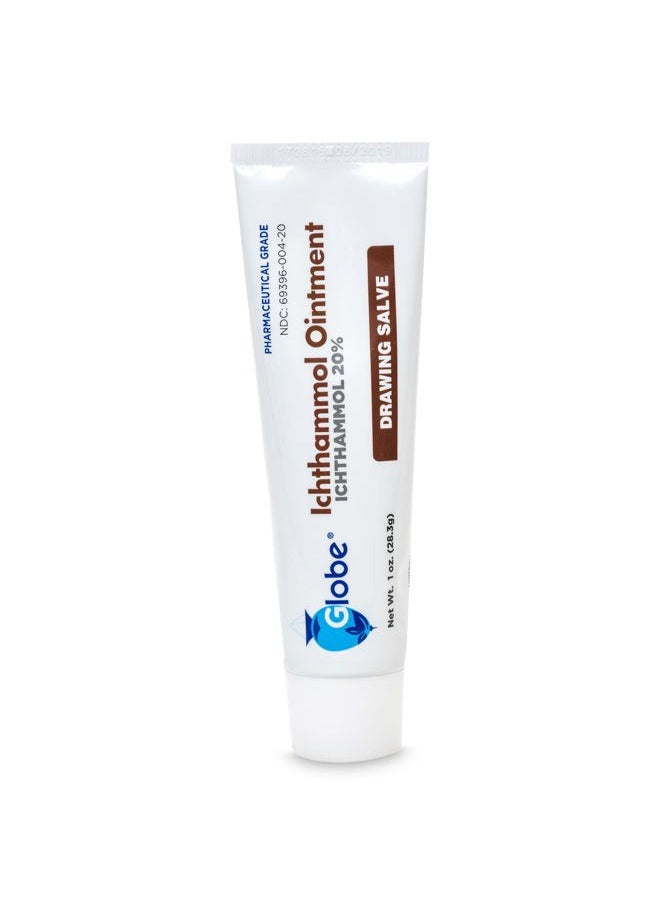 Globe Ichthammol Ointment 20% (Drawing Salve) 1 OZ - Soothing Skin Relief, Treatment of Eczema, Acne, Boils, Splinters, Bee Stings - Maximum Strength  - Image 2