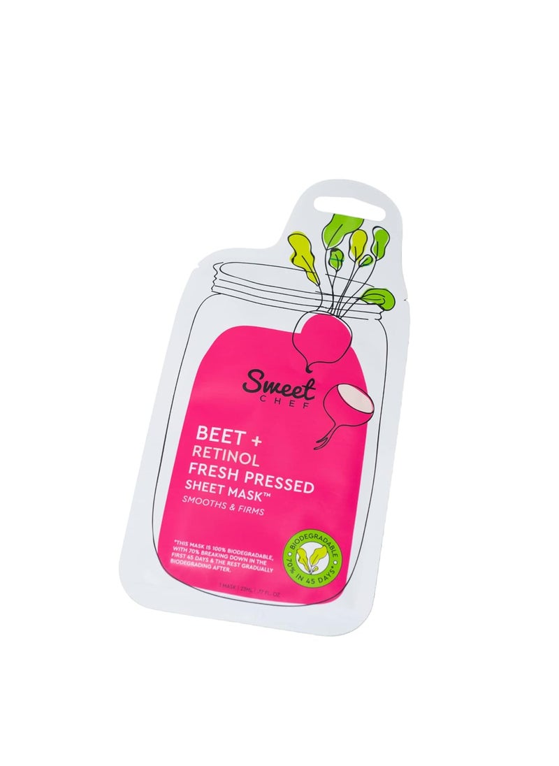 sweet chef Sweet Chef Beet  Retinol Fresh Pressed Sheet Mask  1 Pack 