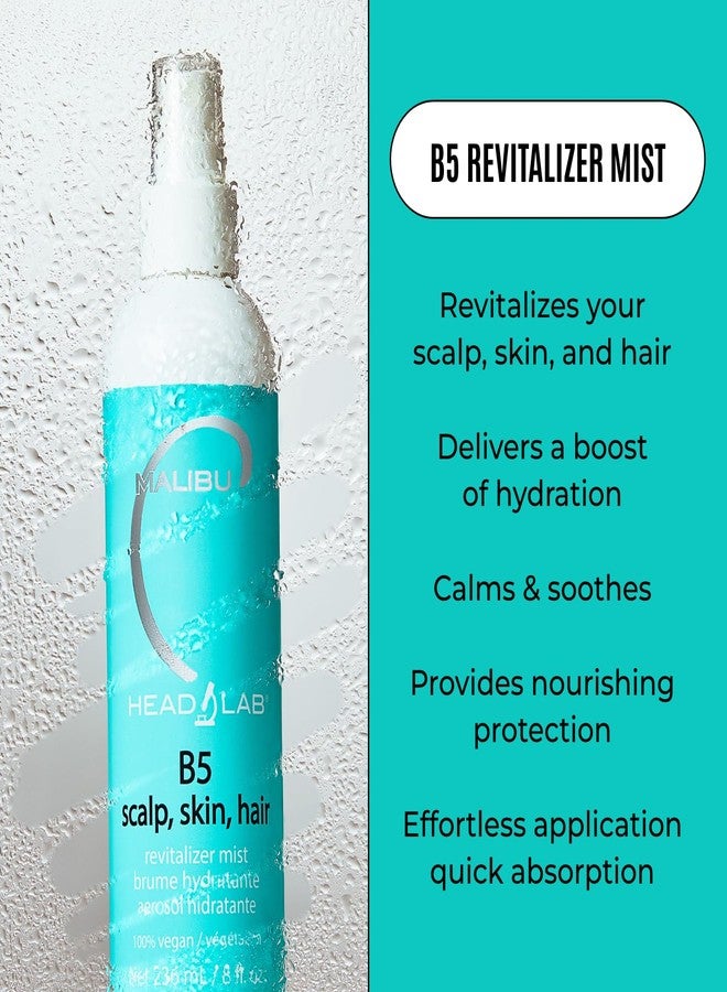 Malibu C Hard Water Wellness Hair Remedy (3 Packets) + B5 Scalp Revitalizer Mist (8 oz) - Remove Impurities & Restore Moisture - Protects and Soothes Sensitive Scalp with Vitamin C & Allatonin - Image 2