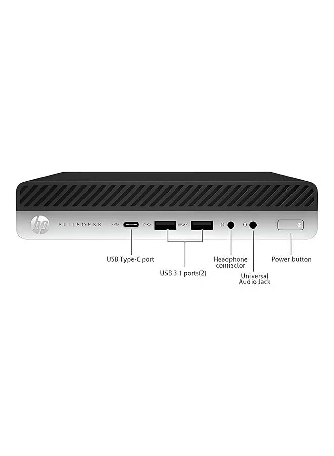 HP جهاز كمبيوتر مكتبي صغير HP EliteDesk 800 G3، معالج Intel Core i7 من الجيل الثامن رباعي النواة، ذاكرة وصول عشوائي 16 جيجابايت، قرص صلب SSD بسعة 512 جيجابايت، نظام تشغيل Windows 10 Pro، لون أسود - Image 1