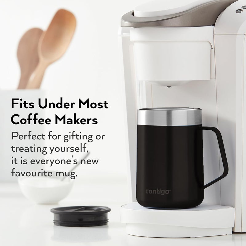 Contigo Streeterville Desk Mug 420 ML Insulated Coffee Mug with Stainless Steel Handle Thermalock Vacuum Insulation Keeps Coffee Tea Hot up to 5 Hours Coffee Mug for Office Home Licorice - Image 4