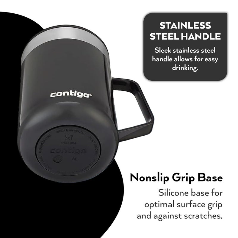 Contigo Streeterville Desk Mug 420 ML Insulated Coffee Mug with Stainless Steel Handle Thermalock Vacuum Insulation Keeps Coffee Tea Hot up to 5 Hours Coffee Mug for Office Home Licorice - Image 5