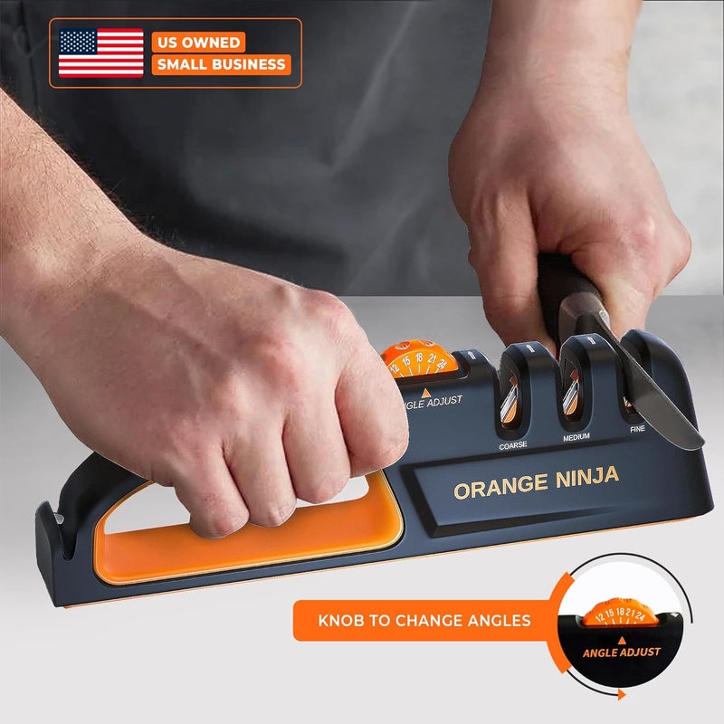 Sharp Pebble 5 Precision Adjust Knife Sharpener- 3-Stage Premium Kitchen Knife Sharpener to Repair, Restore & Polish Blades by - Image 2