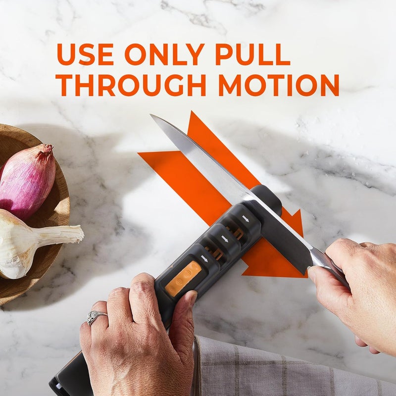 Sharp Pebble 5 Precision Adjust Knife Sharpener- 3-Stage Premium Kitchen Knife Sharpener to Repair, Restore & Polish Blades by - Image 5