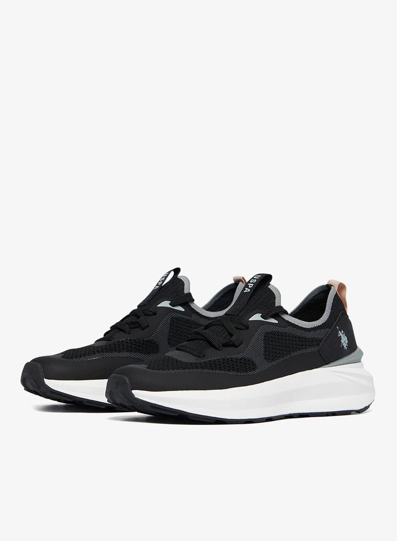 U.S. Polo Assn. Women's Black Low-Top Sneakers - High-Quality Sole for Everyday Look
