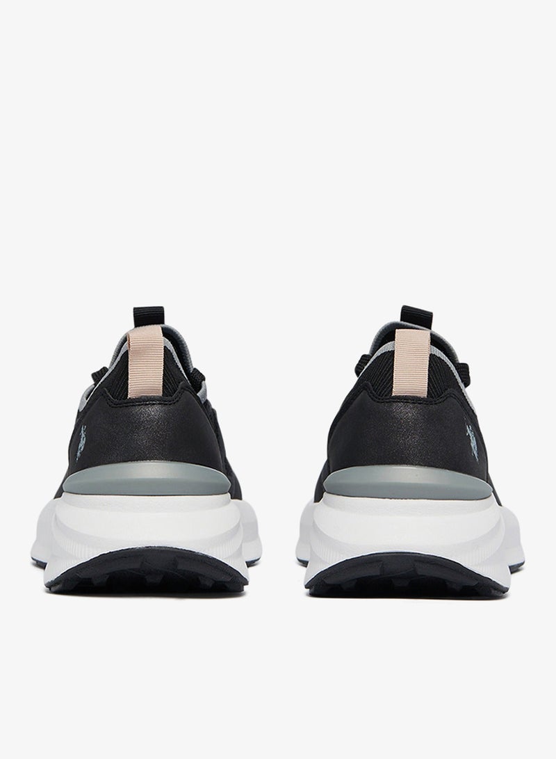 يو اس بولو اسن سنيكرز نسائي أسود بنعل عالي الجودة للمظهر اليومي - Image 5