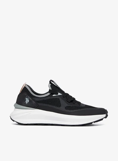 U.S. Polo Assn. Women's Black Low-Top Sneakers - High-Quality Sole for Everyday Look Shoes