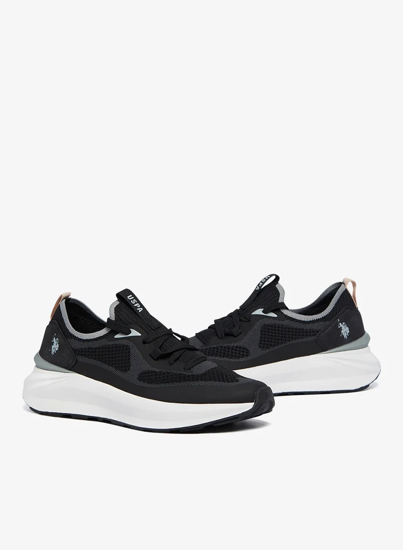 U.S. Polo Assn. Black Women's Black Low-Top Sneakers - High-Quality Sole for Everyday Look Shoes for Women | Best Price UAE